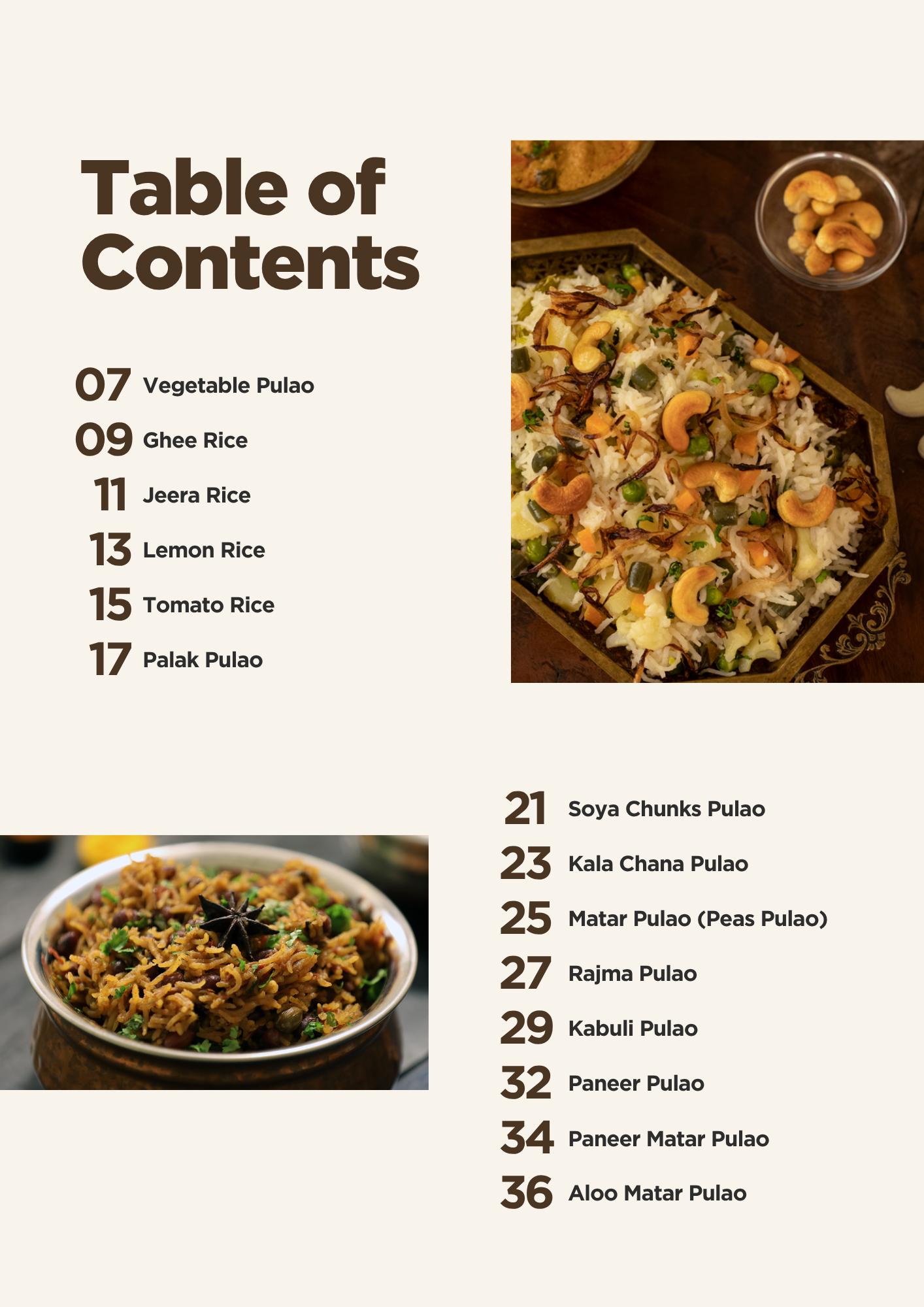 Hema Subramanian's Rice and Spice | Indian Vegetarian Rice Recipes (digital cookbook)