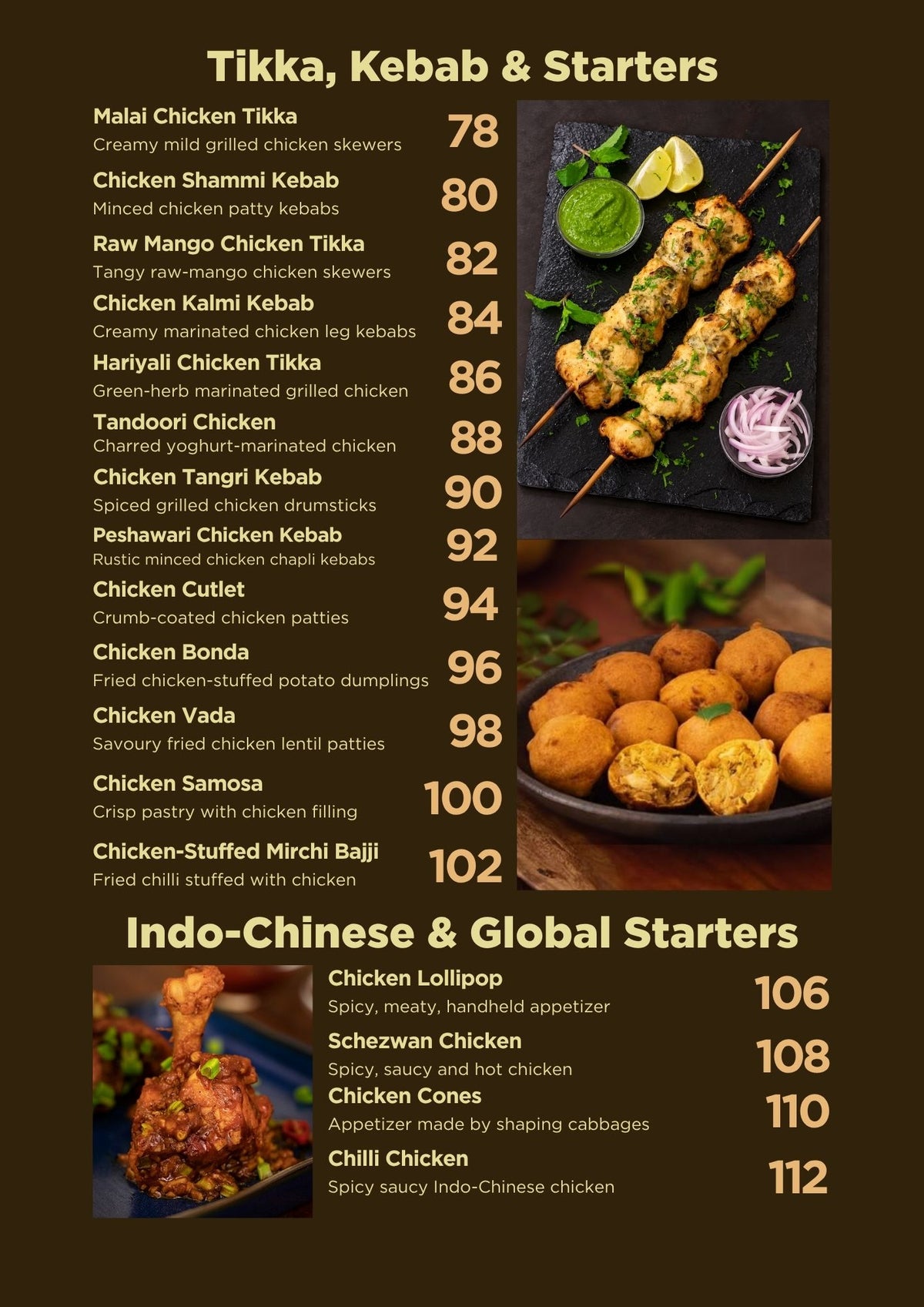 chicken tikka , kebab, starters