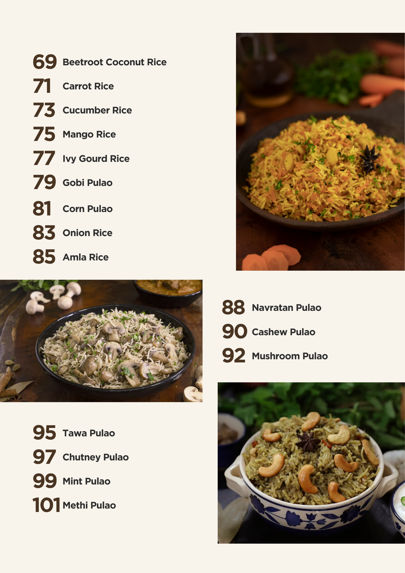 Hema Subramanian's Rice and Spice | Indian Vegetarian Rice Recipes (digital cookbook)